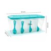 RILION Multipurpose Plastic 4 In 1 Masala Box for Kitchen, Transparent Pickel Box, 4 Compartment Storage Container Airtight For Cereal, Dry Fruits Dabba1800 Ml - Image 6