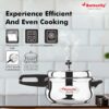 Butterfly Cute Ss Induction Compatible Outer Lid Stainless Steel Pressure Cooker With Glass Lid, Silver - Image 2