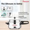 Butterfly Cute Ss Induction Compatible Outer Lid Stainless Steel Pressure Cooker With Glass Lid, Silver - Image 4