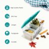 RILION Multipurpose Plastic 4 In 1 Masala Box for Kitchen, Transparent Pickel Box, 4 Compartment Storage Container Airtight For Cereal, Dry Fruits Dabba1800 Ml - Image 7