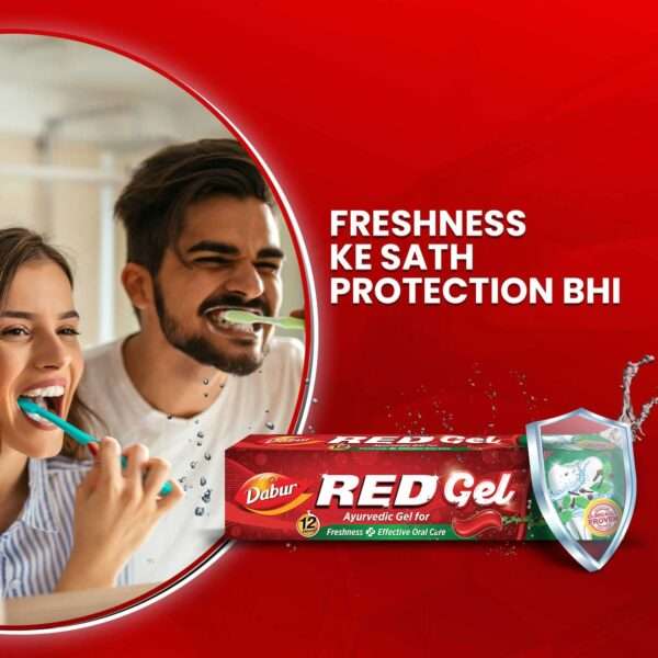 Dabur Red Gel Ayurvedic Toothpaste - 300g (150g x 2, Pack of 2), US UK free shipping - Image 5