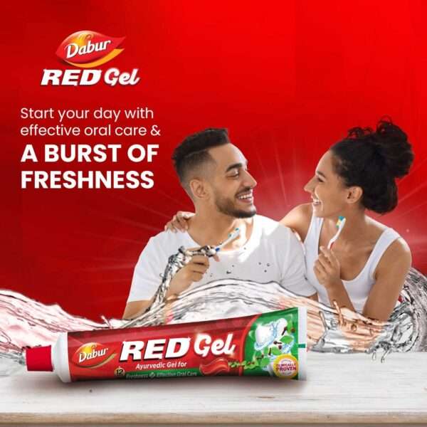 Dabur Red Gel Ayurvedic Toothpaste - 300g (150g x 2, Pack of 2), US UK free shipping - Image 4