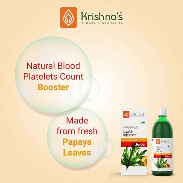 Krishna's Papaya Leaf Juice 500ml – Fresh Leaves to Help Boost Platelet Count - Image 7