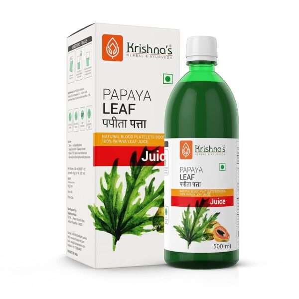 Krishna's Papaya Leaf Juice 500ml – Fresh Leaves to Help Boost Platelet Count