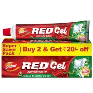 Dabur Red Gel Ayurvedic Toothpaste - 300g (150g x 2, Pack of 2), US UK free shipping
