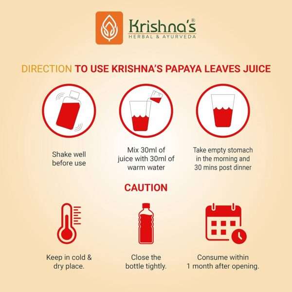 Krishna's Papaya Leaf Juice 500ml – Fresh Leaves to Help Boost Platelet Count - Image 5