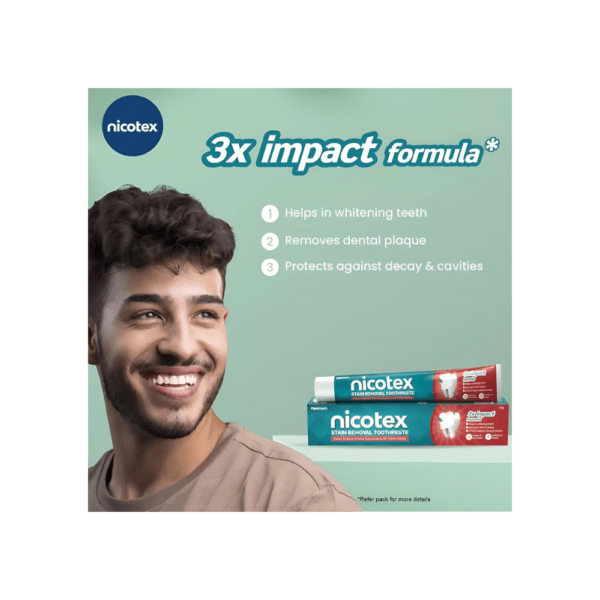 Cipla Nicotex Stain Removal Toothpaste Sls Free 100G - Image 5